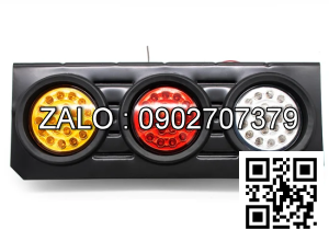 Đèn hậu xe tải , container 12V-24V 16 bóng , bộ 2 cái ( loại tròn )