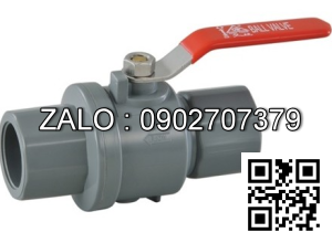 Van khóa nước nhựa tay vặn Inox màu đỏ 90 Bình Minh