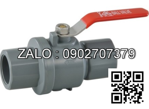 Van khóa nước nhựa tay vặn Inox màu đỏ 114 Bình Minh