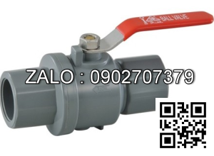 Van khóa nước nhựa tay vặn Inox màu đỏ 160 Bình Minh