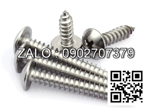 Vít bake đầu chỏm cầu thân bulong inox 304 M4x7