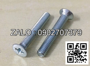 Vít bake đầu bằng thân bulong inox 304 M4x22