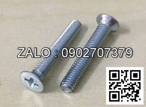 Vít bake đầu bằng thân bulong inox 304 M5x20