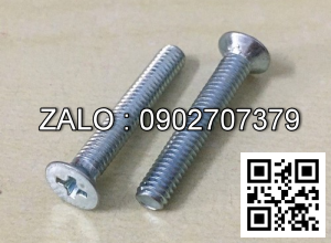 Vít bake đầu bằng thân bulong inox 304 M5x38