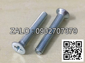 Vít bake đầu bằng thân bulong inox 304 M6x14