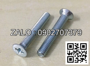 Vít bake đầu bằng thân bulong inox 304 M6x15