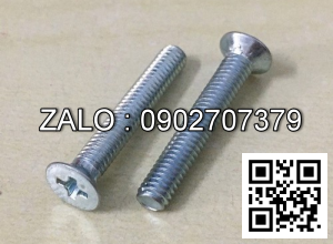 Vít bake đầu bằng thân bulong inox 304 M6x38