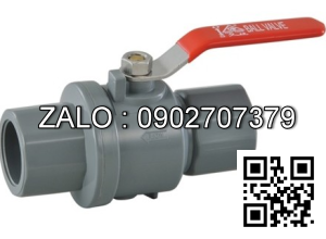 Van khóa nước nhựa tay vặn Inox màu đỏ 21 Tiền Phong