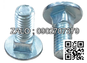 Bulong cổ vuông thép mạ kẽm M6x90