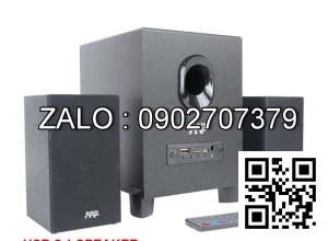 Loa 2.1 AAP E011 Chính Hãng (AUX, Bluetooth, USB, Thẻ Nhớ, FM, Remote)