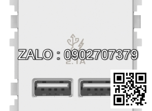 2 cổng sạc USB 2.1A Clipsal / Schneider 8432USB_WE