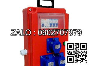 Hộp chia điện công nghiệp có CB chống giật, loại ổ 3 chấu, 32A, 220V