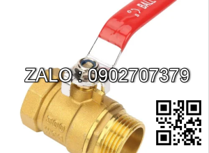 Van khóa thau tay gạt Inox màu xanh 34