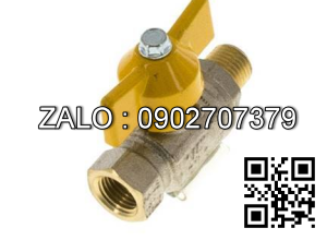 Van khóa thau tay vặn Inox màu đỏ 27