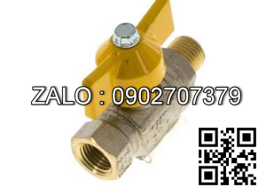 Van khóa thau tay vặn Inox màu đỏ 34