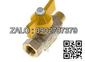 Van khóa thau tay vặn Inox màu đỏ 42