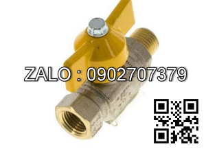 Van khóa thau tay vặn Inox màu đỏ 49