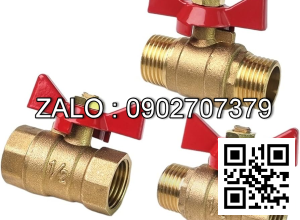 Van khóa nước thau tay gạt Inox màu xanh 34