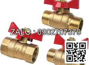 Van khóa nước thau tay gạt Inox màu xanh 42