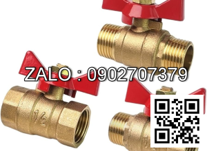 Van khóa nước thau tay gạt Inox màu xanh 49