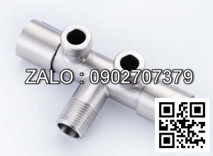 Van khóa Inox tay vặn màu trắng 27