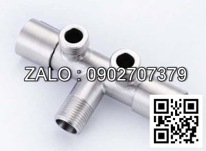 Van khóa Inox tay vặn màu trắng 60