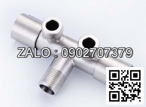 Van khóa Inox tay vặn màu trắng 140