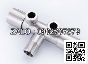 Van khóa Inox tay vặn màu trắng 168