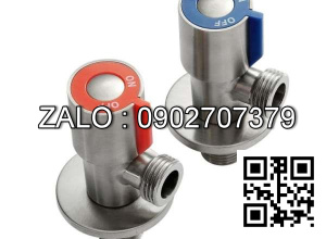 Van khóa Inox tay vặn màu xanh 60