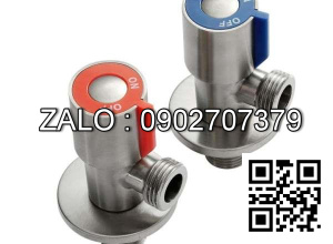 Van khóa Inox tay vặn màu đỏ 90