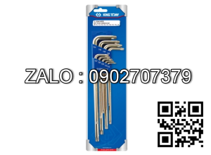 Bộ chìa vặn hoa thị (torx) VATA 9 cây T10-T50
loại dài Mạ crom 14-24P09