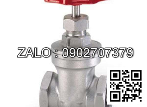 Van khóa Inox răng trong RT tay vặn Inox màu trắng 34