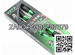 Bộ tuốc nơ vít VATA cán nhựa TPR 2 cạnh & 4
cạnh 6 chi tiết 2406BFP