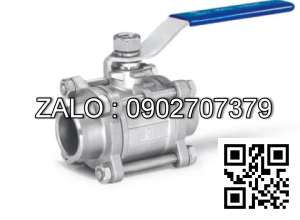 Van khóa nước Inox răng trong RT tay gạt Inox màu trắng 90