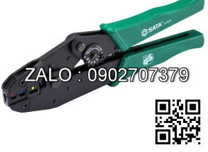 Kìm bấm đầu cos tròn bọc nhựa (0.5-6mm2) hạng nặng Sata 91105