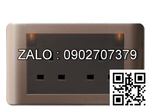 Bộ ổ cắm đôi 3 chấu 2 cực 13A có đèn báo kiểu Anh Schneider E84T25DN_SZ_G19