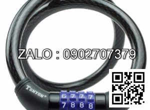 Khóa dây xe đạp 4 số TONYON TY4271 Đổi mã