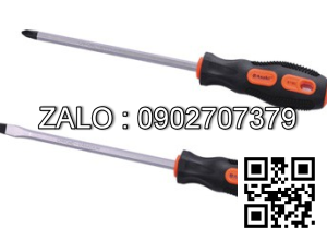 Tuốc nơ vít Asaki cán cao su chấm bi 2
cạnh 6x200 AK-6332