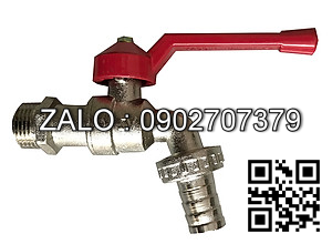 Van khóa nước thép mạ kẽm tay gạt nước thép mạ kẽm màu đỏ 21