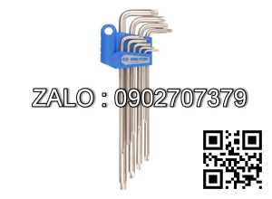 Bộ chìa vặn hoa thị(torx) Asaki 9 cây
T10-T50 loại dài Mạ crom bóng AK- 0197