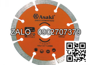 Đĩa cắt gạch khô cao cấp Asaki AK-0429 Φ105 x 20mm