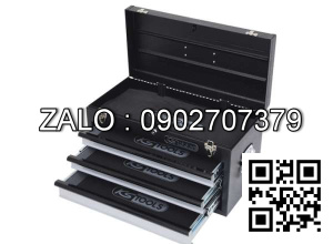 Thùng đồ nghề 2 ngăn bằng sắt tay đen