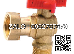 Van khóa nước thép đen tay gạt thép đen màu trắng 90