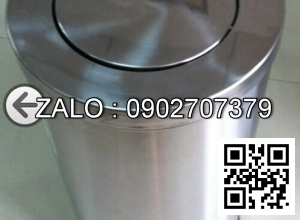 Thùng rác inox loại lớn nắp lật tròn A35-P