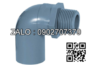Co góc 90 nhựa ren ngoài uPVC D25*1/2 Bình Minh