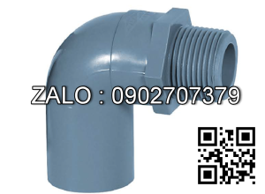 Co góc 90 nhựa ren ngoài uPVC D50*1.1/2 Bình Minh