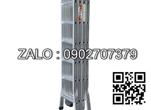 Thang M 4 khúc Nakata VN-404, 4 bậc, 11.3kg, chiều cao chữ I 4.7m, chiều cao chữ A 2.3m, gấp gọn 1.3m