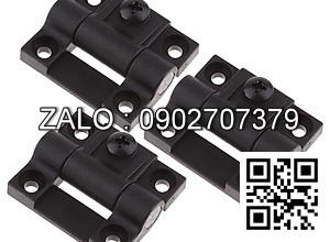 Bản Lề Nhựa ABS Cho Tủ Điện : 42x35mm, Dày 6mm, Màu đen