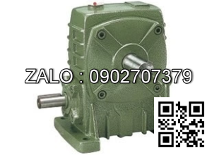 Hộp giảm tốc dạng vuông góc thân đứng vỏ gang , size : 80 , tỉ số truyền 1/50 cốt đầu vào nằm ở phía dưới Model : LW ( WPA )