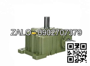 Hộp giảm tốc dạng úp ( nằm ) trục vít - bánh vít Yushen vỏ gang , size : 60 , tỉ số truyền 1/60 trục cốt ra hướng lên trên Model : WPO